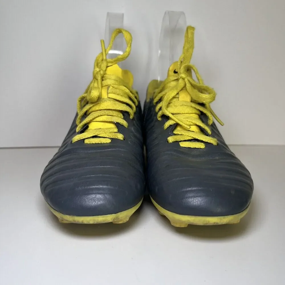 Nike Tiempo Legend 7 Pro FG Kangaroo Leather Size 1.5 Gray Yellow Soccer Cleats